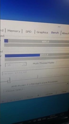 Ryzen 7 1700 CPU-z Benchmark