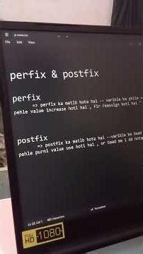 javascript #jslearning #learnjavascript #prefixpostfix #codingreel #devlife