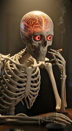 What happens when you smoke a cigarette? #aiskeleton