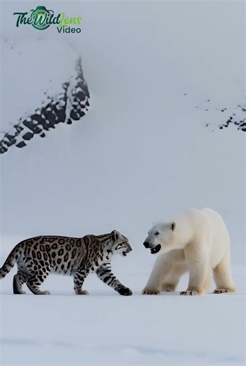 a meeting of polar bears and snow leopards #wildlens