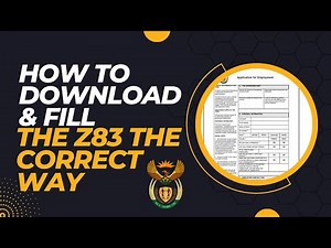 How to download & fill the Z83 form the correct way.