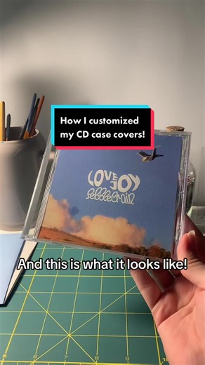 This is how I designed my CD cases! They’d honestly be cute to mount onto a wall for wall art too, and you can organize/style them however you want! 😁 #fyp #foryou #CD #diy #diyproject #customized #lovejoy #wilbursoot