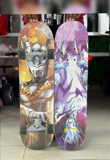 Our skateboards are available in different eye catching colors, perfect for beginners and pros alike Price-70k More available for purchase 💯 God bless you for blessing us with your patronage 🙏🏽 Please note the above price 👆is for Lagos office, Abuja and Ibadan office is slightly higher based on logistics. Nationwide delivery 🚚 We are the best kids toy shop in Lagos, Abuja and the whole of Nigeria. We have Kids cars,bikes, bicycles,hoverboard, playground equipment, scooter etc . Also for adu