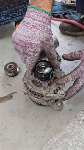 Toyota alternator bearing changing #auto #car #mechanic #automotive | Auto tech work