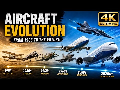 Aircraft Evolution: 1903–2026 ✈️ From Wright Flyer to Future Jets | 4K Ultra HD