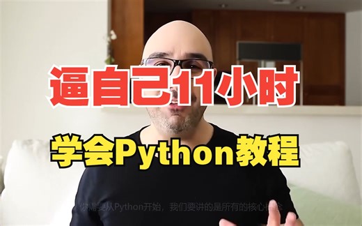 Python大神Mosh巅峰之作,油管年度最佳作品，零基础小白11小时完全入门,全程通俗易懂!【中文字幕版】