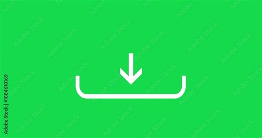 Downloading file icon loop animation. download arrow moving down animation on black background. file sharing animation concept