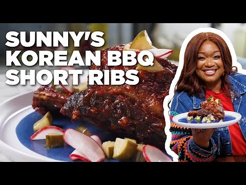 Sunny Anderson's Korean BBQ Short Ribs with Pickled Radish & Cucumber | The Kitchen | Food Network