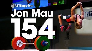 18 year old Jon Mau (62kg, Germany) with a 154kg Clean & Jerk Backflip! With this lift he secured C&J bronze! | All Things Gym
