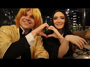 Demon Slayer DOUBLE DATE??? (Mugen Train Premiere Cosplay Vlog)
