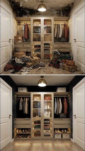 This closet transformation is UNREAL 😱 #Shorts #closetgoals #homeimprovement