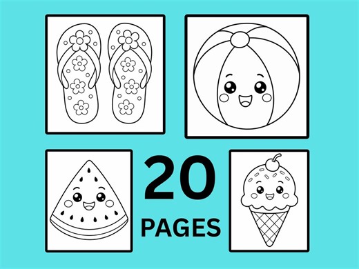 Spring Coloring Pages for Toddlers Printable PDF | 20 Easy Cute Spring Coloring Sheets for Kids Ages 2-5 | Preschool | Instant Download - Etsy