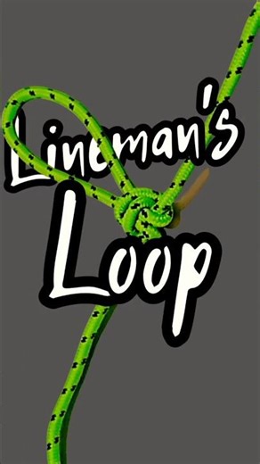 Quick Lineman’s Loop Tutorial #knots #outdoor #ropework #howto #knot #ropeskills #crochet #climbing