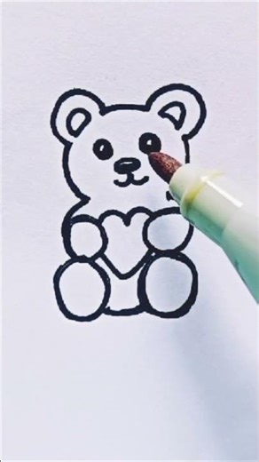 How to draw a Bear 🐻 easy drawing step by step.