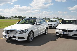 Kombis im Vergleich: Mercedes C-Klasse gegen Audi A4 und BMW 3er - AUTO BILD
