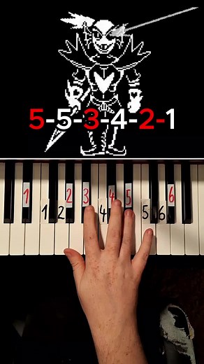 Undertale Undyne the Undying Piano Tutorial