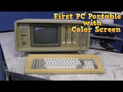 Sanyo MBC-775 - The first PC portable computer with color screen.