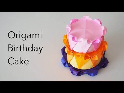 Origami 3 Layer Birthday Cake Tutorial