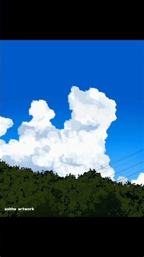 easy clouds painting #painting #ibispaintx #digitalart #art #tutorial #shorts