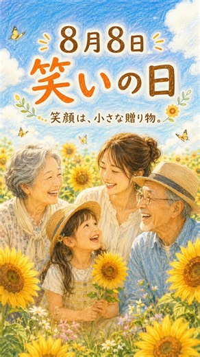 笑いの日｜作り笑いでも効果あり？笑顔が心と体に与える力｜8月8日【健康・心シリーズ】 #shorts #笑いの日 #笑顔 #今日は何の日