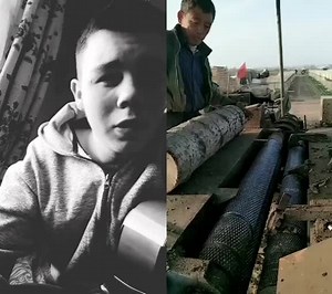 Log Processing Machine Demonstration in Action