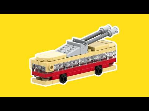 How to build a LEGO Retro Trolleybus MOC - Micro March 2026 [Day 25]