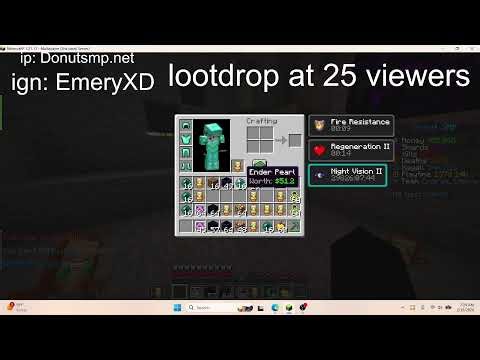 Donutsmp live 500m lootdrop