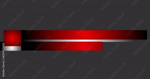 Animated gradient cool modern-designed lower third for news channels in 4k - Alpha Channel. The lower third design is in red and black color gradient.