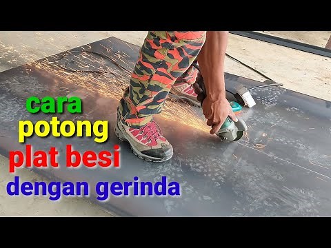 How to cut a manual iron plate with a grinder to make it straight symmetrical || for beginners