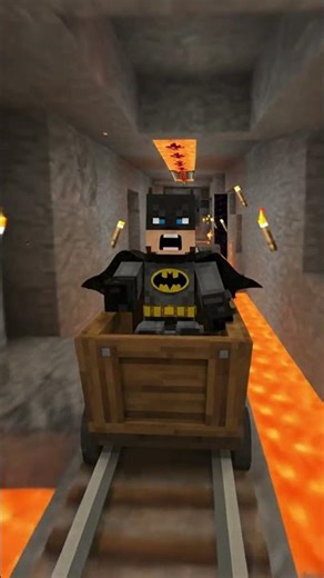 Funny Minecraft Batman in the Bat Cave 😂🦇 | Clumsy Batman Animation