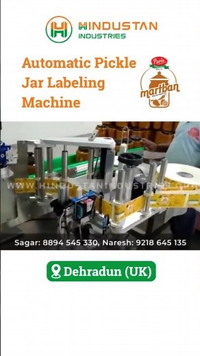 Automatic Pickle Jar Labeling Machine