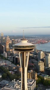 Seattle's Space Needle: An Aerial 360-Degree City Panorama.