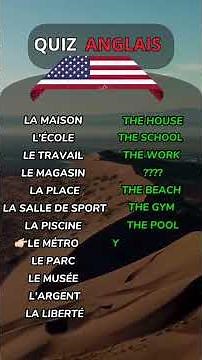 Apprendre l’Anglais facilement avec des petits quizz #apprendrelanglais #anglaisfacile #quiz
