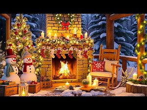 Beautiful Snowy Christmas Ambience🎄Relaxing Christmas Music Instrumental🎅 Christmas Background Music
