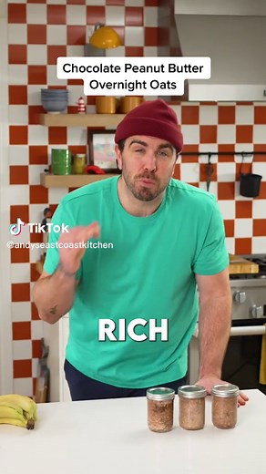 Easy Chocolate Peanut Butter Overnight Oats Recipe