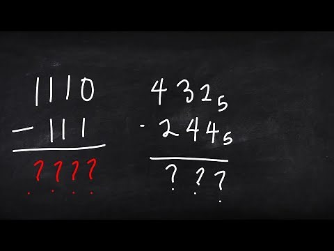 Subtraction in number bases Explained ( base 2, base 3 , base 5)