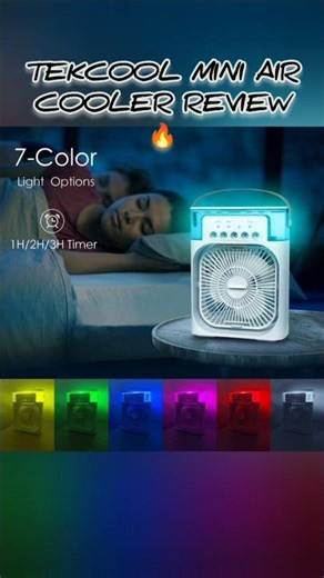 TEKCOOL Mini Air Cooler Review 🔥 Portable AC Under ₹700? 3 Speed + Mist + LED 😱 Worth It or Not!