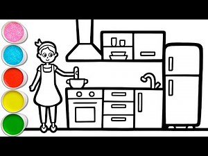 Cozy KITCHEN Art for Kids to Draw and Color!
