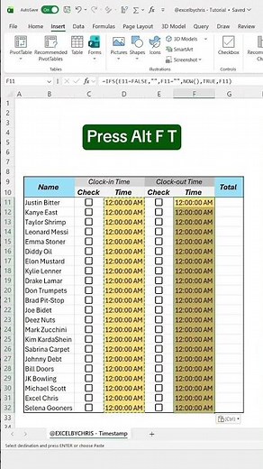 👉 how to create a dynamic time tracker in excel