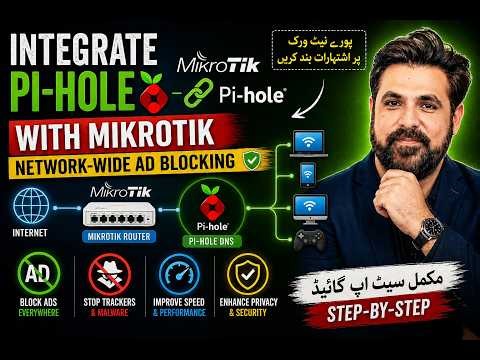 Integrate Pi-hole with MikroTik | Network-Wide Ad Blocking (Urdu/Hindi)