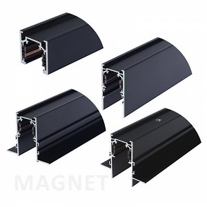 [Hot Item] Magnet Profile 4 Wire Aluminium Surface Recessed Magnetic LED Track Spot Lighting System Magnet Track Light Rail Magnetic Track