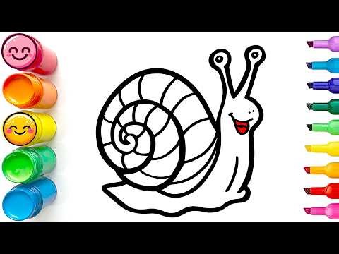 Drawing and Coloring an Adorable Snail | Easy Step by Step Drawing Tutorial for Beginners