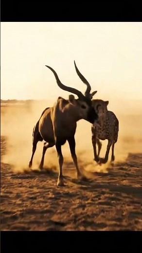 Shadowstripe Cheetah vs Granite-Horn Antelope – Savannah Mayhem #cinematicwildlife #wildlifebattle