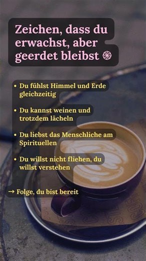 👆 Schau das Video: Geerdet und wach #bewusstsein #alltag #seele
