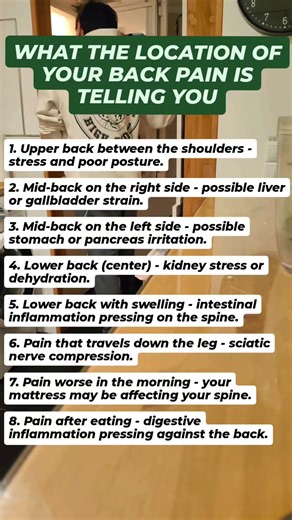 Back pain locations and what they may signal.