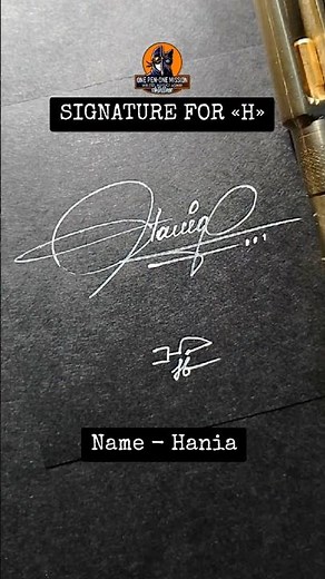 [Letter H Signature] How to Write a SIMPLE Name Signature for Hania
