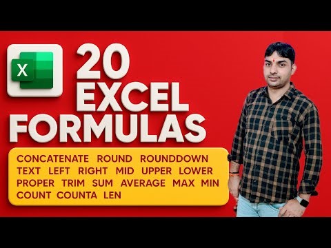 20 Most Important Excel Formulas for Beginners to Advanced | Excel Hindi🔥