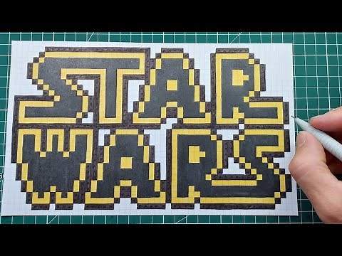 ✅️ Comment dessiner le logo star wars facilement (tuto dessin pixel art)