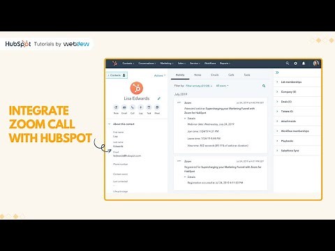 How to Integrate zoom call with HubSpot
