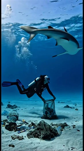 Saving a shark from ocean trash | Teddy Gen AI